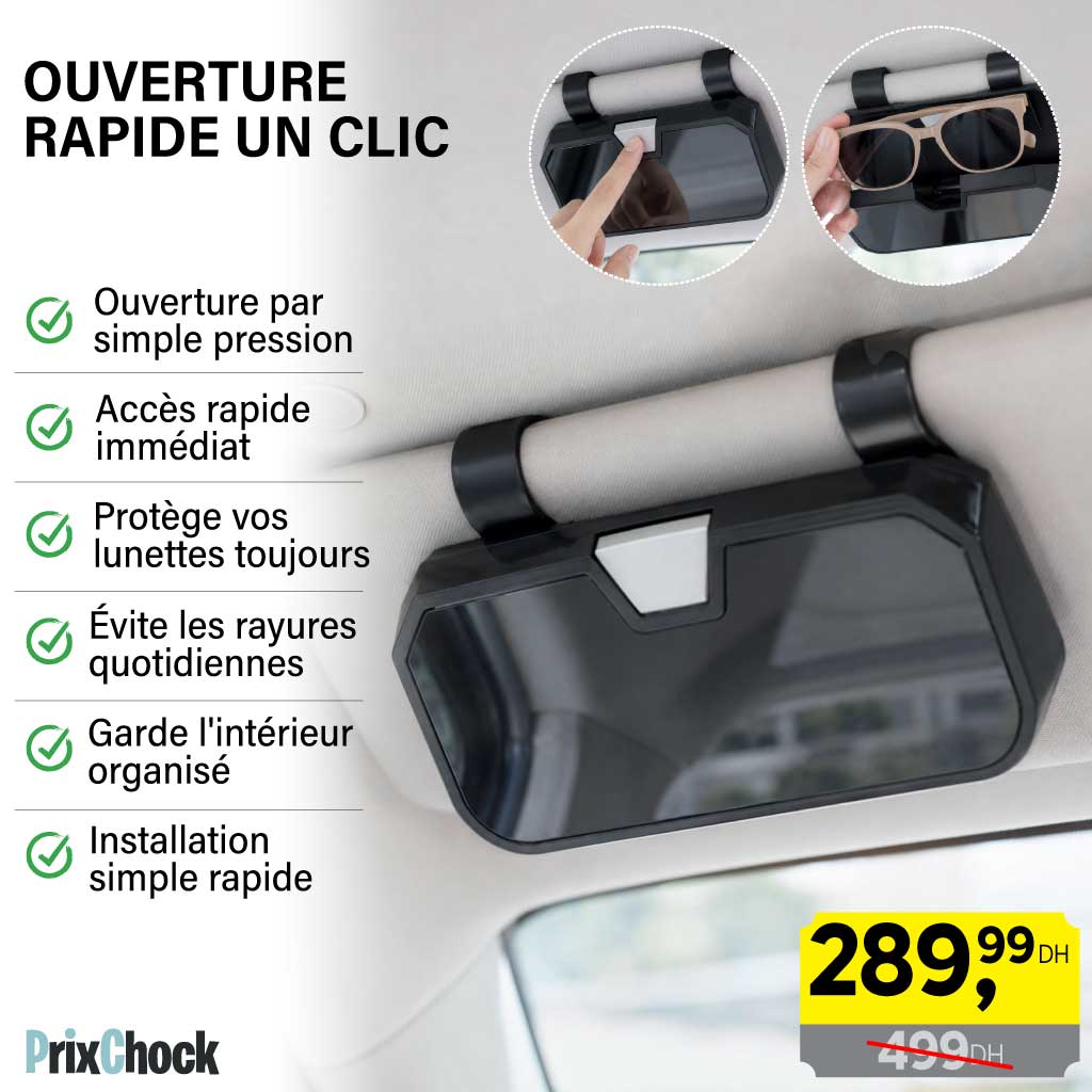 Support de Lunettes pour Pare-Soleil de Voiture