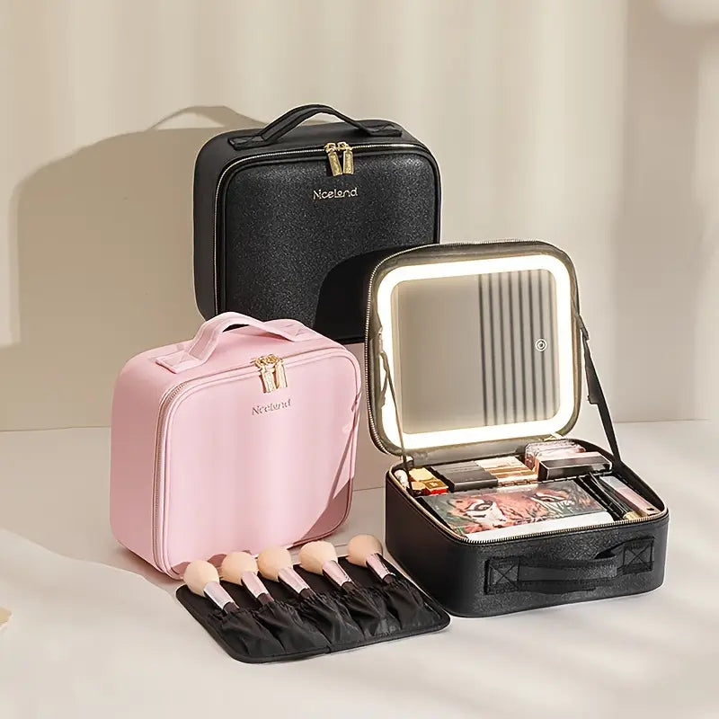Sac organisateur de Maquillage  avec Miroir éclairé (Vide)