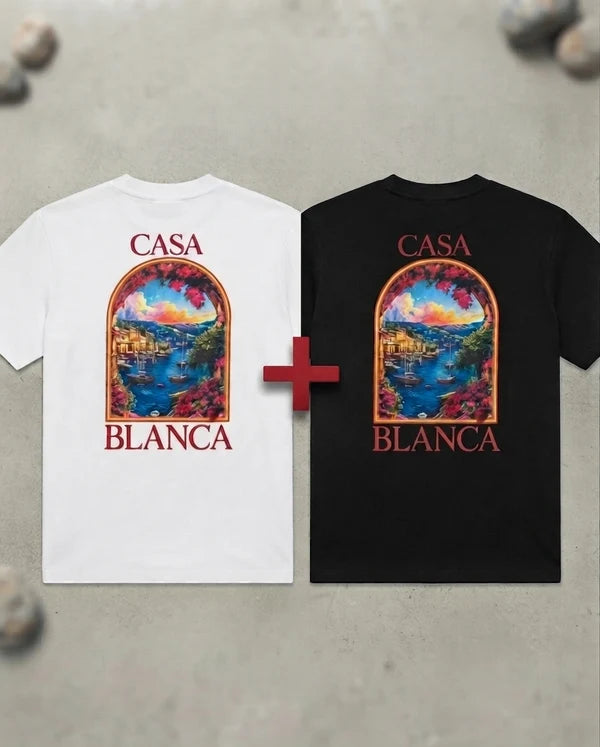 Pack 2 T-Shirts Casablanca – Noir & Blanc