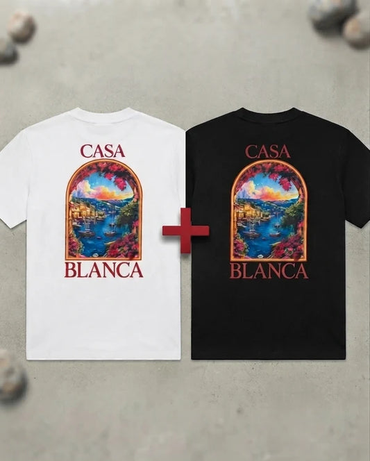 Pack 2 T-Shirts Casablanca – Noir & Blanc
